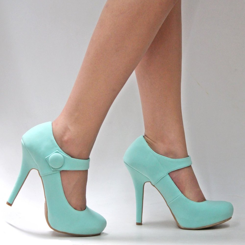 New Seafoam Maryn Jane Stiletto Heel Pumps - Picture 2 of 3